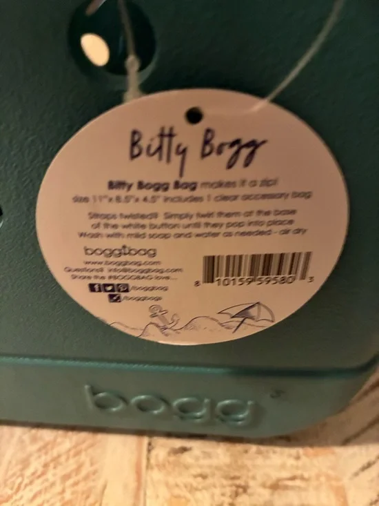 Bitty Bogg Bag Turquoise Carry Tote with Removable Pouch - Picture 7 of 12
